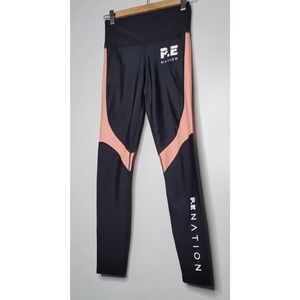 P.E. Nation Womens Activewear leggings, black/orange